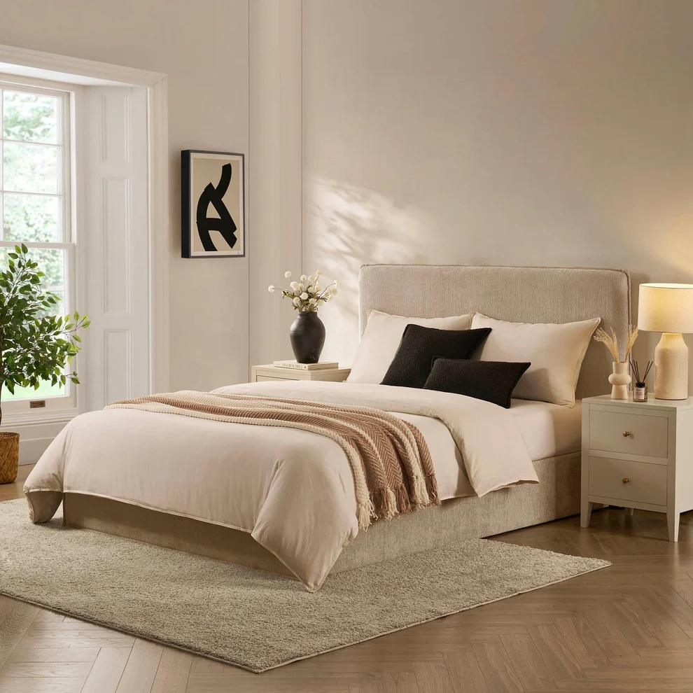 Simple and Comfortable Upholstered Bed