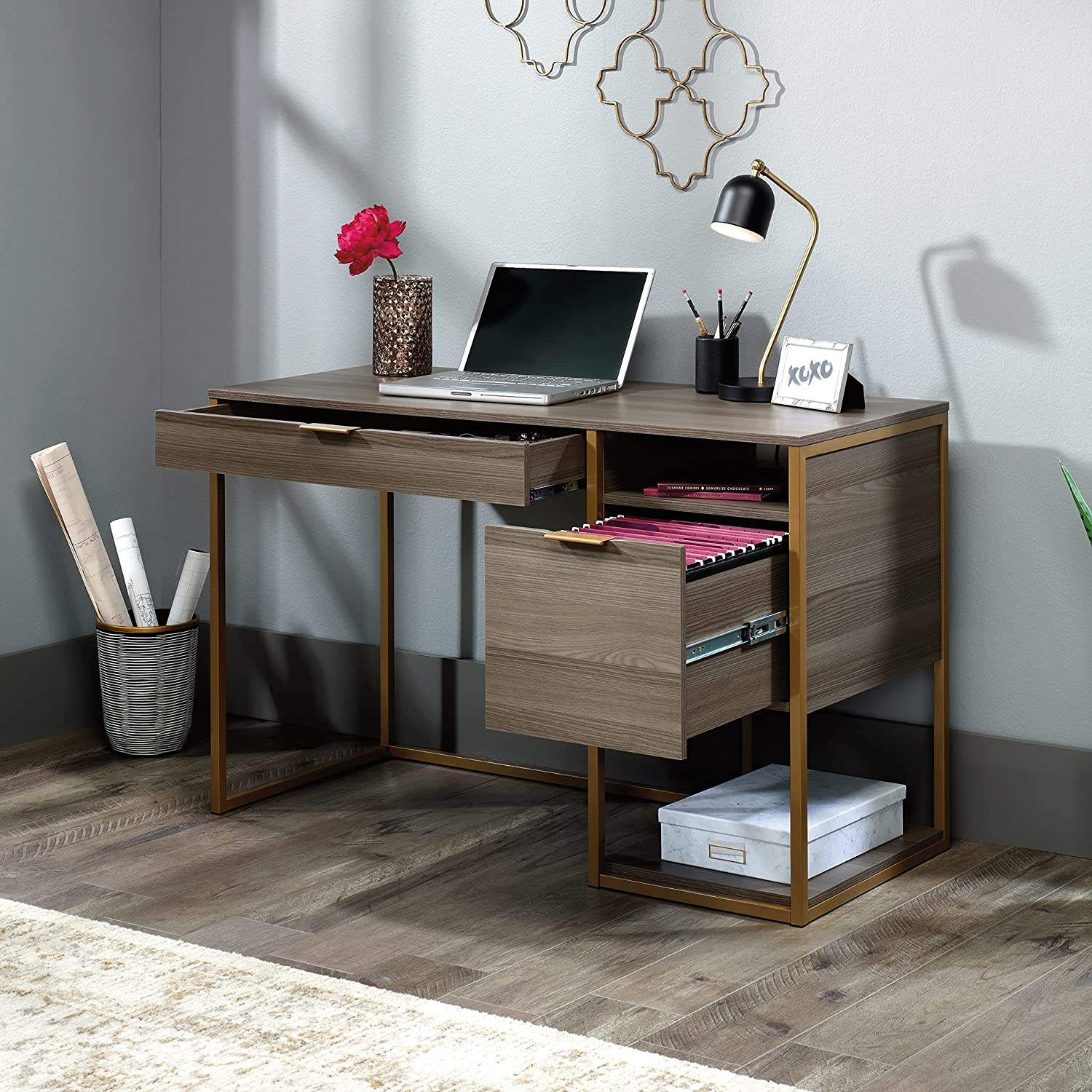 Home Office Hot Sale Cheap Computer Desk Study Tables of Modern Big Drawer Computer Desks