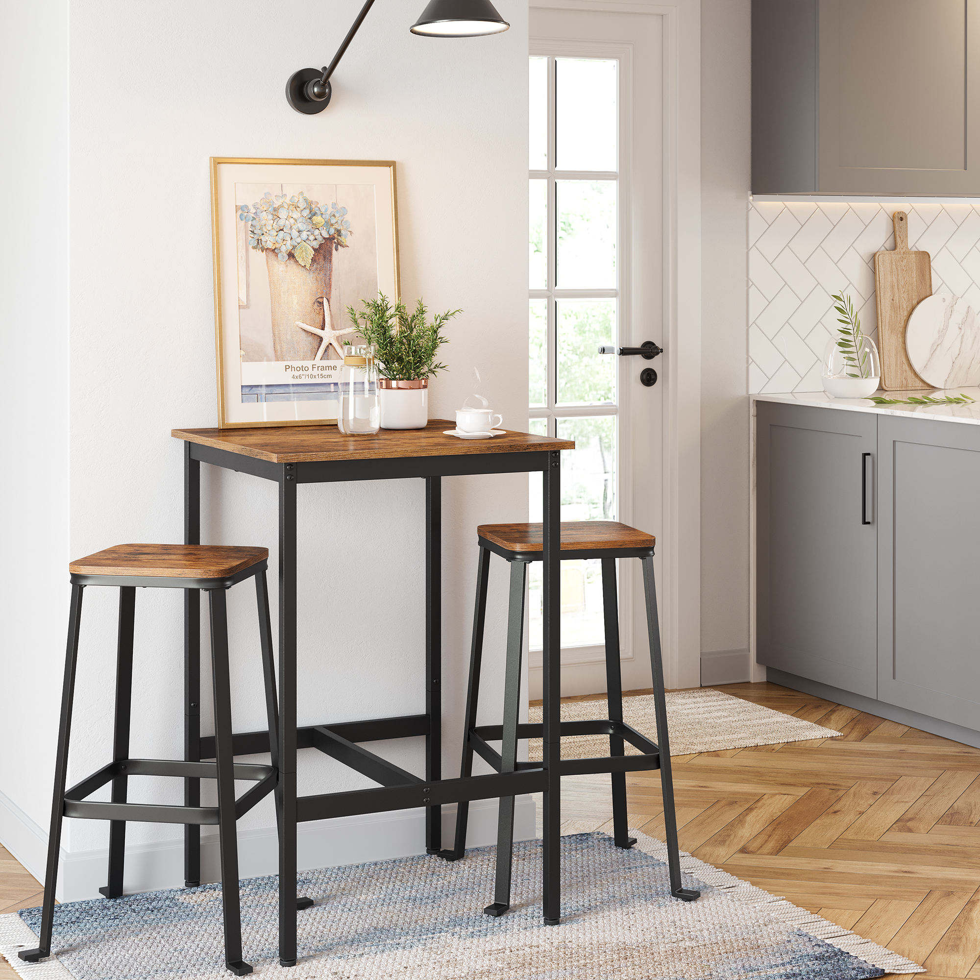 Modern Kitchen Living Room Wooden Minimalist bar Table