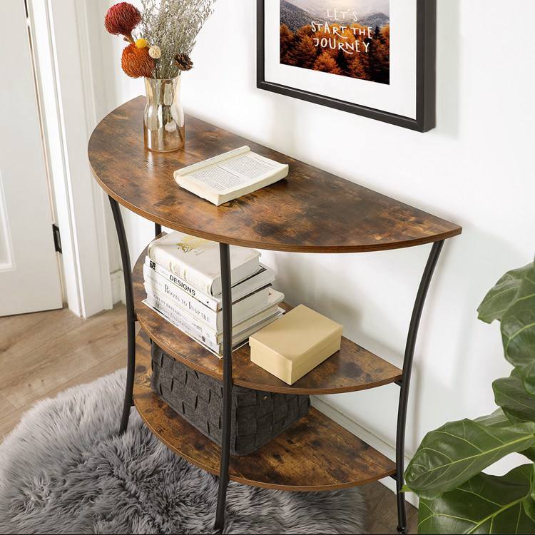Manufacturer Hot Sale 3 Layers Modern Design Wooden Console Tables of Living Room Hallway Console Table