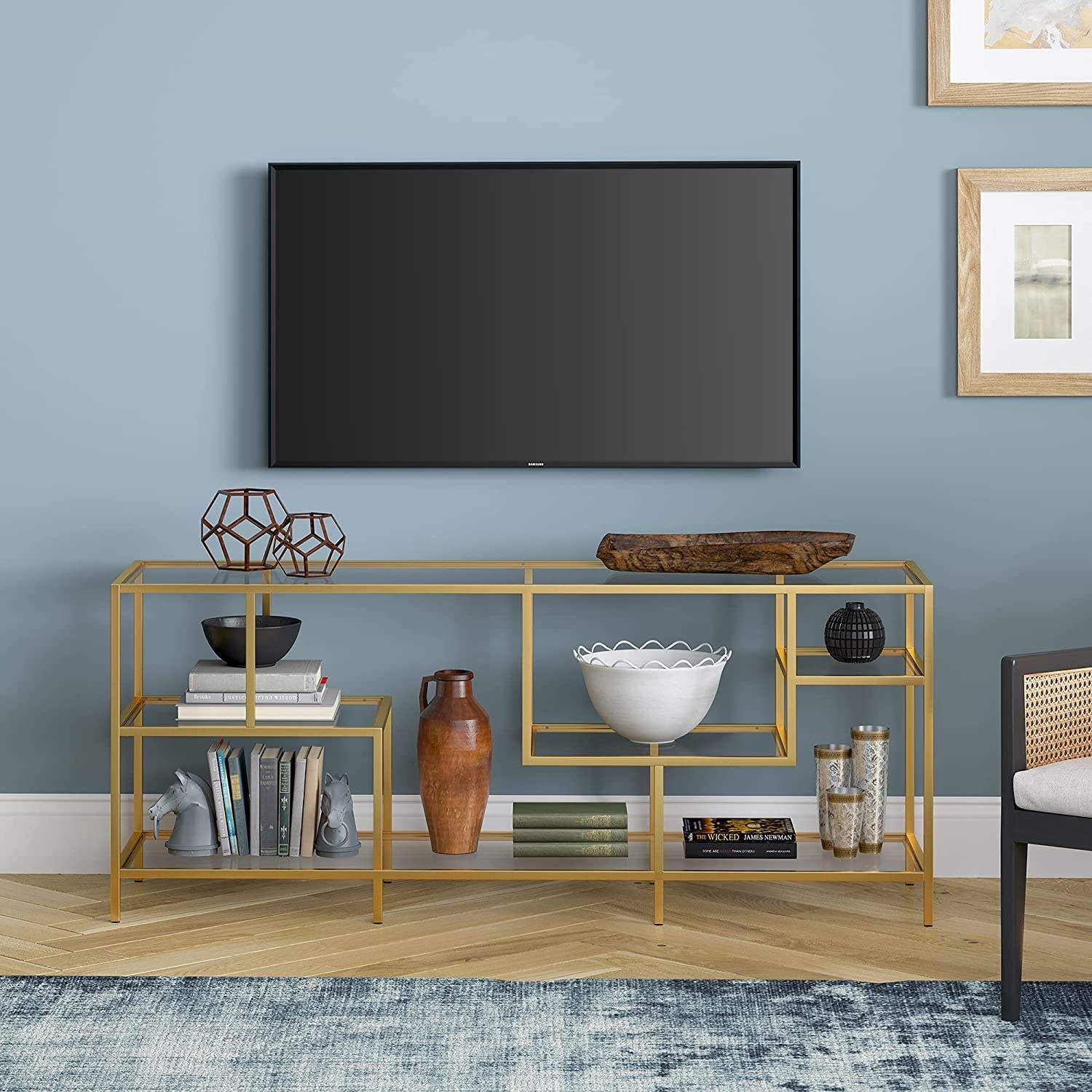 Wholesale Custom Glass Center Table and TV Stand Designs of Living Room Luxury 65 Inch Tv Stand