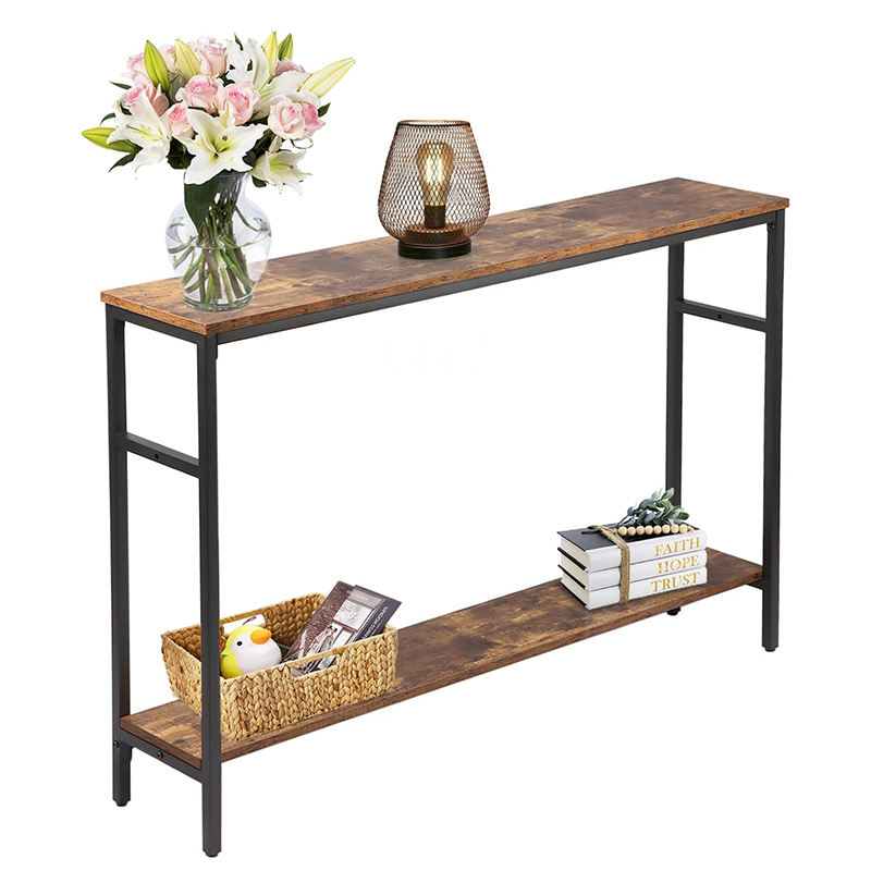 Adjustable DIY Home Furniture Entrance Table Console Avec Mirror Hall Reception Wood Entryway Luxury Glass Table