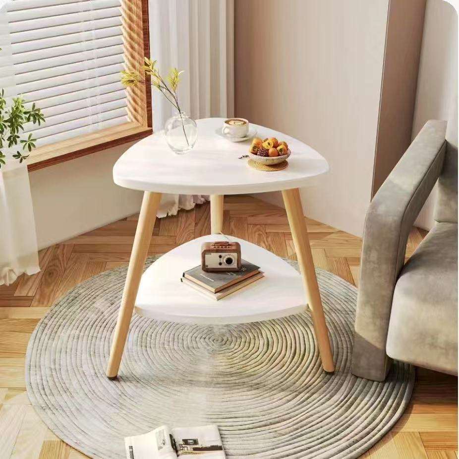 Manufacturer Customized Triangular Tea Table Made of Wood Modern Indoor Wooden Household Tea Table