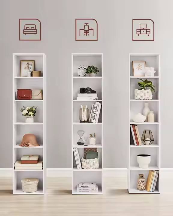 Modern Independent Wooden Cubic Multi-level Multi-compartment Storage Cabinet and Bookshelf